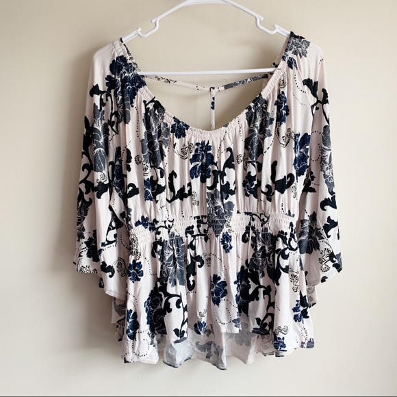 Free People Glenside Floral Strappy Back Blouse - Picture 3 of 7
